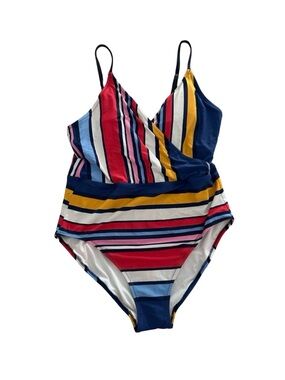 Sperry LIKE NEW Women’s Striped One-Piece Swimsuit – Size Large